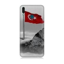 Huawei Y9 2019 Uyumlu Bayrak Ve Dağ Desenli Silikon Kılıf