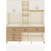 Hyperion Dolap 11 Raflı 6 Çekmeceli 4 Kapaklı 220x44x243 Aytaşı-aytaşı/çam Aytası/atlas Çam - Aytası