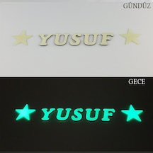 Fosforlu 5 Harf + 2 Yıldız Veya Kalp Fosforlu 5 Harf + 2 Yıldız Veya Kalp