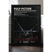 Pulp Fiction Siyah Ahşap Çerçeveli Poster, Dekoratif Film Duvar Tablosu