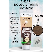 Ceviz Renk Ahşap Tamir Macunu 125 Ml Mobilya Masa Dolap Sehpa Çizik Çatlak Giderici Parke Çatlak Dolgusu Parke Çizik Tamiri Lamine Parke Ve Ahşap Yüzeyler İçin Onarıcı Macun Tahta Tamirat Macunu Ceviz