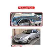 Mercedes W208 Torpido Koruma Halısı Kırmızı Kenar
