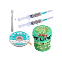 Relıfe Krem Lehim Pasta 183 C 40g Flux Lehim Toplama Cp-3515 Lehim Emme Teli 3,5 Mm Ve Metal Spatula Seti01