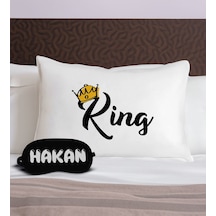 Bk Gift Kişiye Özel Eğlenceli Tasarrımlı Pamuklu Yastık Kılıfı Ve Göz Bandı Uyku Seti-4, Tasarım Ev Tekstili, Uyku Bandı, Ev Hediyesi