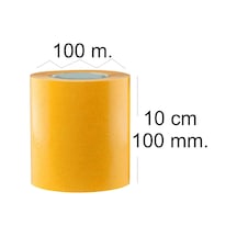 Çift Taraflı Şeffaf Sarı Bant 100 Mm Eninde 100 M. Uzunlukta