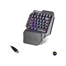 KABLOLU OYUNCU KLAVYE Q TEK EL LEDLİ HADRON HD-G504