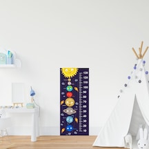 Çocuk Odası Bebek Odası Boy Ölçer Boy Cetveli Sticker Gezegenler