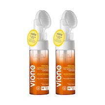 Vione 2 Adet Yüz Temizleme Köpüğü 150ml Aydınlatıcı Besleyici Özel Fırçalı