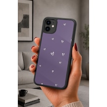 İphone 11 Uyumlu Mor Desenli Kamera Korumalı Darbelere Dayanıklı Kılıf 1038-mor-iphone11