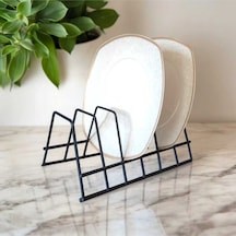Tabaklık Rafı- Tencere Kapak Düzenleyici-tabak Kurutmalık -6 Bölmeli Antrasit Stand Metal 22 X 12 Gr Diğer