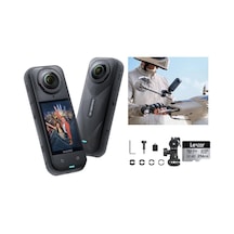 X5 Aksiyon Kamerası Moto Ayna Kiti 256 Gb Siyah