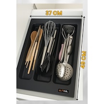 37x49 Cm Mikro Kabartma Desenli Antrasit Kepçelik En 32 Boy 40 Cm