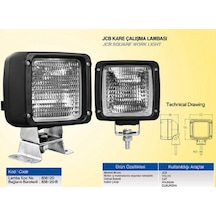 Ahmet Otomotiv Iş Makinası Jcb Çalışma Lambası Kare 80x80 Mm. 838120 H3 Ampüllü - 1 Adet Yerli Üretim