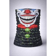 5.11 Joker Yüz Baskılı Baf Bandana - Çok Amaçlı Boyunluk Bandana 2 No Açık Gri