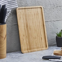Lüks Doğal Ahşap Tepsi Sunum Çay Kahvaltılık Ve Sunum Tepsisi 33x23cm Ahşap