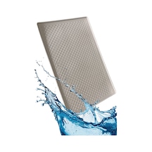 Çok Amaçlı Kaymaz Mat Mutfak, Banyo, Tezgâh Üstü Kullanım İçin 28x45 Cm Silikon Bej Diğer