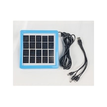 5v 2w Güneş Paneli Çoklu Şarj Kablosu İle Birlikte Kamp Balık Doğa Solar Şarj Paneli 3 Metre Kablo