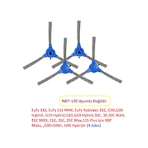11s, Robovac 25c ,g30 Hybrid, Uyumlu G10 G20 Hybrid 30c 15c 4 Adet Yan Fırça