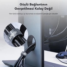 Coofbe 5 Renk 25 Metre Cırt Cırt Bantlı Kablo Sarıcı Düzenleyici Organizatör Kablo Düzenleme