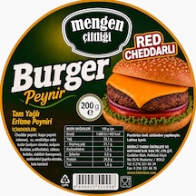 Birinci Süt Mengen Çiftliği Red Cheddarlı Burger Peyniri 200 G