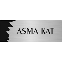 Metal Departman Kapı İsimliği, Yönlendirme Levhası Asma Kat 5x20 Cm Gümüş Renk
