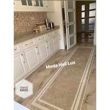 Pasa Krem Beyaz Kaymaz Tabanlı Halı Yolluk Makinede Yıkanabilir