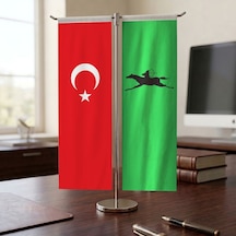 Avar İmparatorluğu Ve Türkiye Bayrağı Kırlangıç T Tipi Masa Bayrak Takımı Diğer