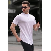 Madmext Beyaz Polo Yaka Basic Erkek Tişört 6132-beyaz Beyaz