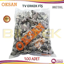 Oksan Metal Tv Erkek Fiş 100 Adet