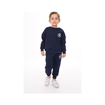 Toontoy Kids Toontoy Erkek Çocuk Nakışlı Eşofman Takım Lacivert