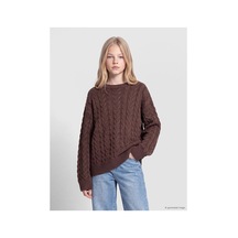 LC Waikiki Alıta Cıty Farkıyla Lcw Kids Kahverengi Saç Örgülü Kız Çocuk Triko Kazak Kahverengi - 925577563 Kahverengi