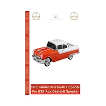 Özel Üretim Nostaljik Pontiac Araba 1955 Model Bluetooth Hoparlör Fm Radyo Usb Aux Destekli Speaker