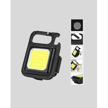 Mini 800 Lümen Led El Feneri Usb Şarjlı, 3 Kademeli Işık, Şişe Açacaklı Nrzsnt - 77 Tnabilir Tasarım