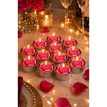 10 Adet Pembe Gül Tealight Mum,romantik Dekoratif Mum Seti, Masa Süsü Ve Özel Gün Mumu,sevgililer Günü Ve Evlilik Teklifi Mumu,romantik Ambiyans Mumu Pembe - 911682130 Pembe