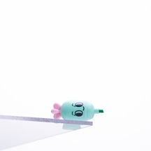 Bimotif Emoji Desenli Mini Havuç, Fosforlu Kalem, Mint 1 Adet