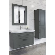 Monaco 80 Cm Banyo Dolabı-Anrasit(Boy Dolap Hariç )