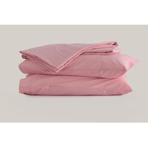 Sleeptown Celia Pamuk Luxury Yıkanabilir Mevsimlik Otel Nevresimi Tek Kişilik Nevresim 160x220 Pudra Açık Indigo