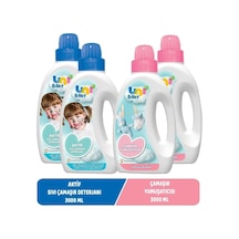Sıvı Çamaşır Deterjanı 1500ml Aktif+yumuşatıcı 1500ml Hassas/hipoalerjenik Karma 4 Lü Set