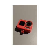 Djı Osmo Action 5 4 3 Uyumlu Yumuşak Çerçeve Kılıf - Tüm Gopro Aksesuarlarıyla Uyumlu Kırmızı