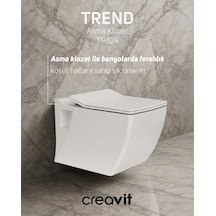 Creavit Trend Asma Klozet Ve Kapak Set Beyaz
