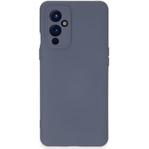 One Plus 9 Kılıf Nano İçi Kadife Silikon - Gri