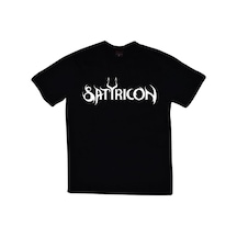 Stoned&Fame Satyricon Baskılı T-shirt SIYAH