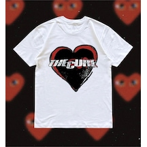 Startmore Unisex Oversize The Cure Tshirt Beyaz