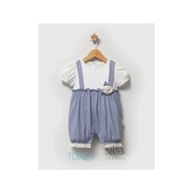 Kız Bebek Sailing Girl Çizgili Tulum Mavi 5853 Mavi