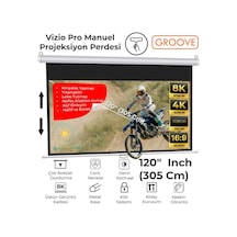 Groove Vizio Pro 120 Inch 265x150cm Blackout Işık Geçirmez Profesyonel Projeksiyon Perdesi