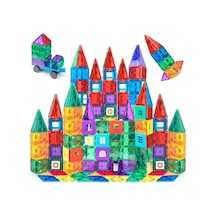 100 Parça Manyetik Blok Set 3+ Yaş Bebek Ve Çocuklar İçin Stem Montessori Eğitim Seti Okul Öncesi Ve İlkokul Çocuklarına Uygun Oyuncak