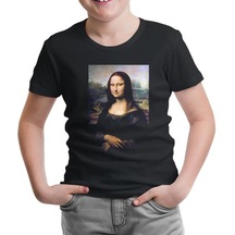 Mona Lisa Siyah Çocuk Tshirt