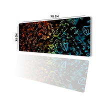 Sonictouch Mavi Turuncu Neon Matematik Tahtası Gamer Oyuncu Dikişsiz Sıvı Geçirmez Klavye Mouse Pad Mousepad