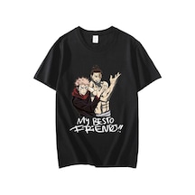 Noıssey Kırmızı Etiket Gala Erkek T-shirt Jujutsu Kaisen Model88 16931 Siyah