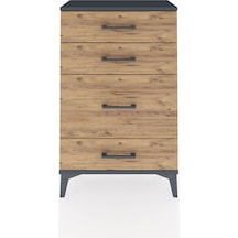 Arges Komodin 4 Çekmeceli 60x30x96 Antrasit-çam Antrasit
